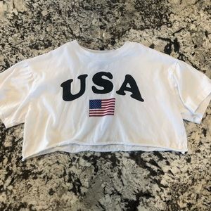 Cropped USA Tee